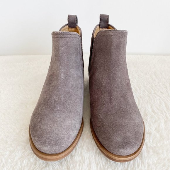 Lucky Brand Women's Pogan Ankle Bootie, Coffee Rustic Suede, Gray, Size 7.5M - Picture 3 of 8